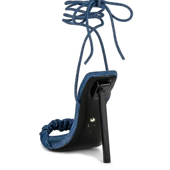 Scrunchie Heel in Indigo Blue
RAYE denim heels - Picture 4 of 10